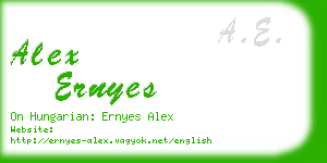 alex ernyes business card